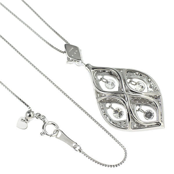 K18WG ダイヤモンド ペンダントネックレス 1.70ct