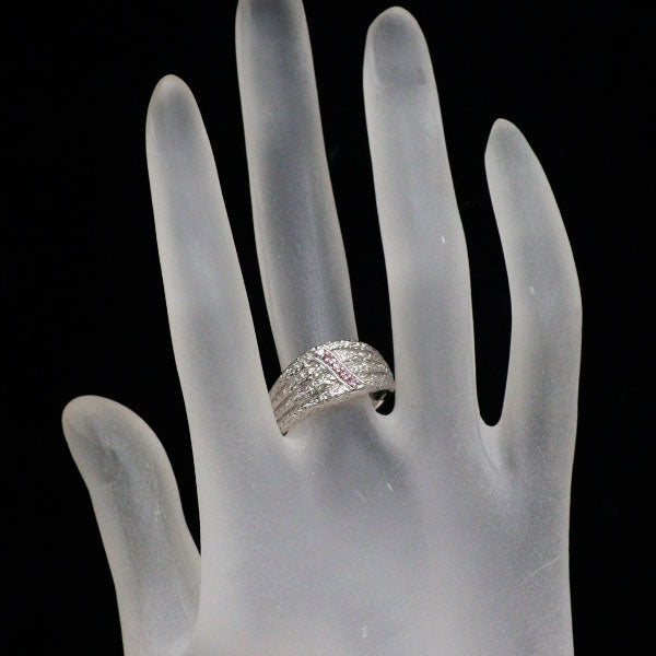 希少 Pt900 天然ピンクダイヤモンド リング 0.08ct