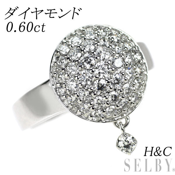 K18WG H&C ダイヤモンド リング 0.60ct パヴェ