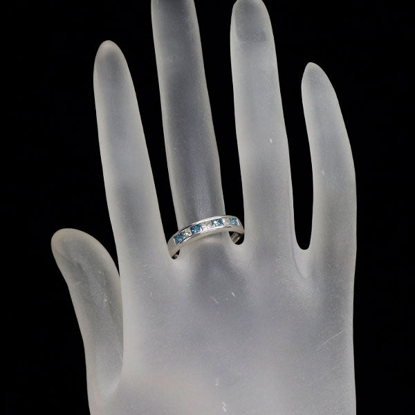 K18WG トリートブルーダイヤモンド リング 0.53ct D0.47ct