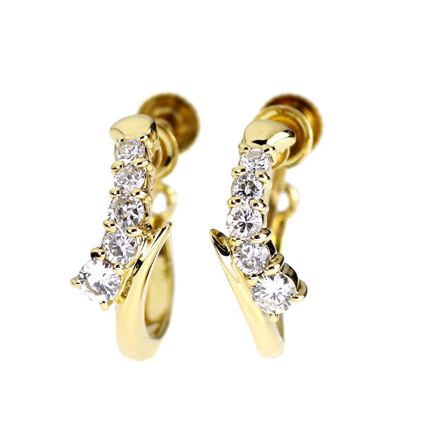 K18YG ダイヤモンド イヤリング 0.36ct