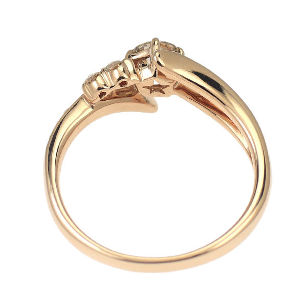 K18PG ダイヤモンド リング 0.356ct D0.09ct