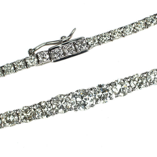 K18WG ダイヤモンド ネックレス 10.02ct テニス