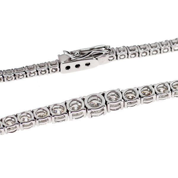 K18WG ダイヤモンド ネックレス 10.02ct テニス