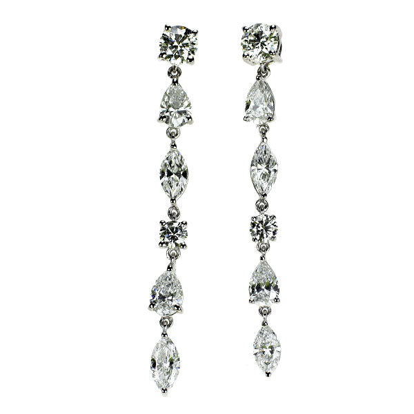 Pt900 ダイヤモンド ピアス 2.717ct