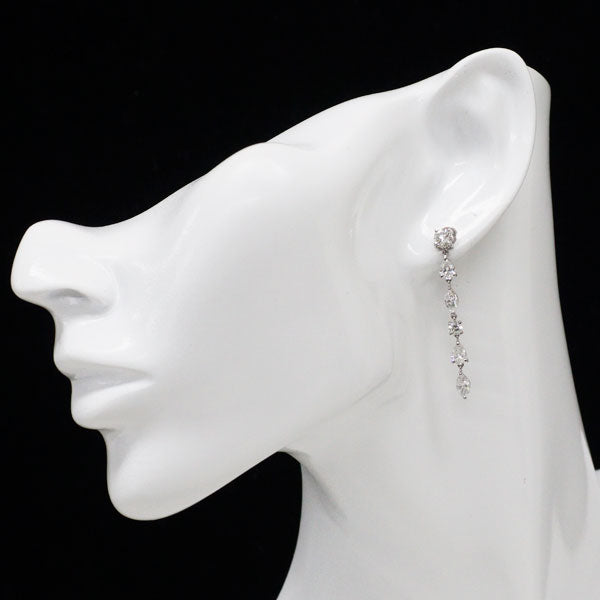 Pt900 ダイヤモンド ピアス 2.717ct