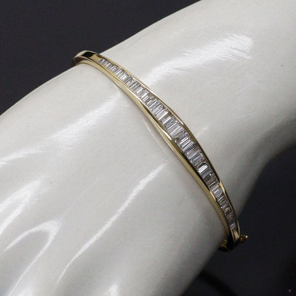 K18YG ダイヤモンド バングル 2.49ct