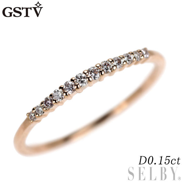 GSTV K18PG 天然ピンク/カラーレス ダイヤモンド リング 0.15ct