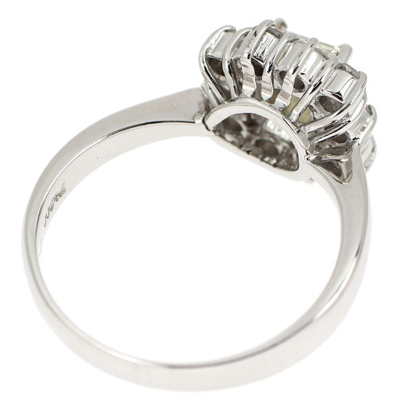 Pt900 天然グリーンダイヤモンド リング 0.333ct LYG VS1 D0.53ct