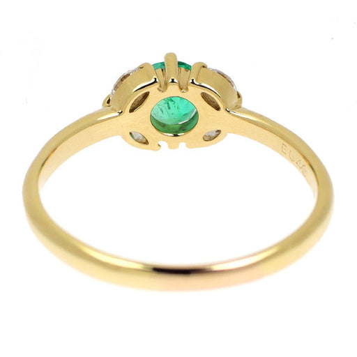 K18YG エメラルド ダイヤモンド リング 0.43ct D0.18ct — セルビー