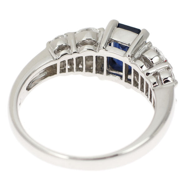 Pt900 サファイア ダイヤモンド リング 1.10ct D0.50ct