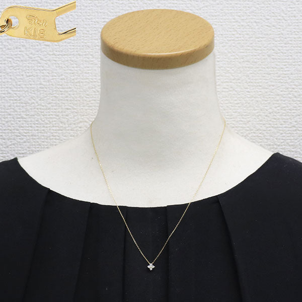 スタージュエリー K18YG ダイヤモンド ペンダントネックレス 0.13ct ブライテストスター