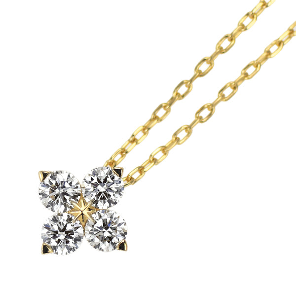 スタージュエリー K18YG ダイヤモンド ペンダントネックレス 0.13ct ブライテストスター
