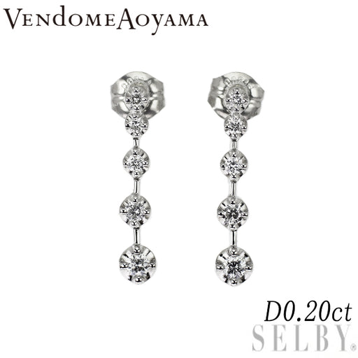 ヴァンドーム青山 Pt950/ Pt900 ダイヤモンド ピアス 0.20ct