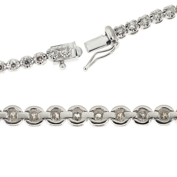 Pt850 ダイヤモンド テニス ブレスレット 2.00ct