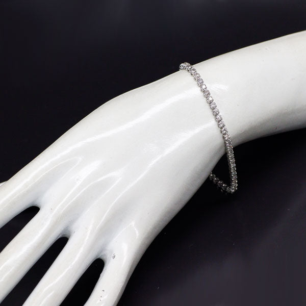 Pt850 ダイヤモンド テニス ブレスレット 2.00ct