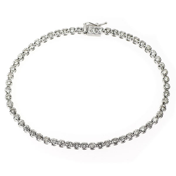 Pt850 ダイヤモンド テニス ブレスレット 2.00ct