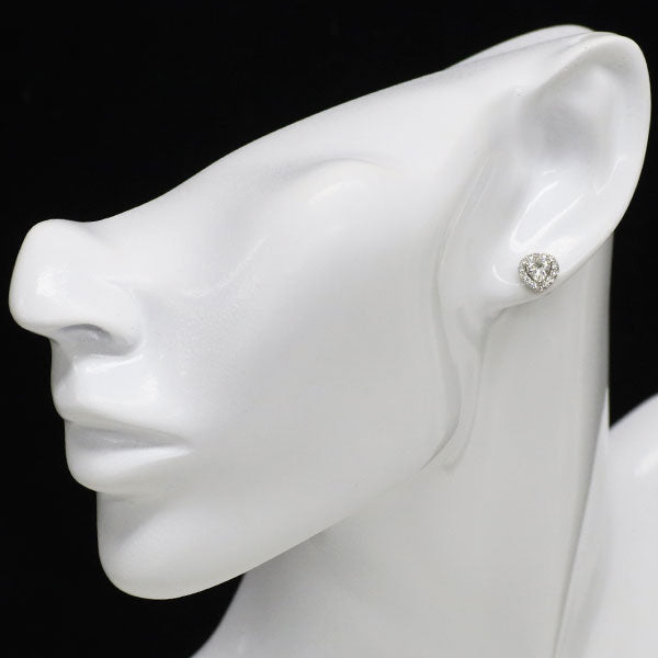 新品 Pt950/ Pt900 ハートシェイプ ダイヤモンド ピアス 0.642ct G SI2 D0.26ct 【エスコレ】