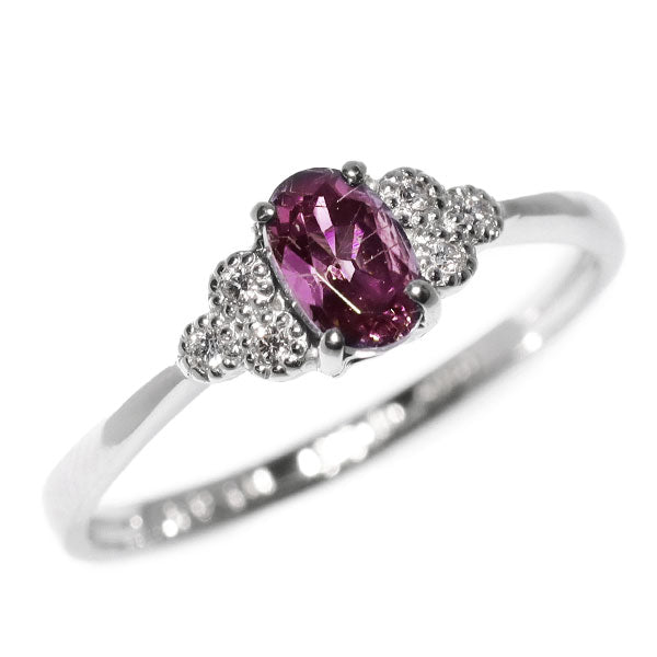 新品 Pt950 ベキリーブルーカラーチェンジ ガーネット ダイヤモンド リング 0.544ct D0.03ct 【エスコレ】