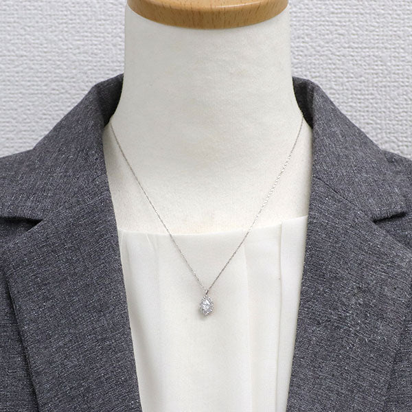 Pt900/ Pt850 ダイヤモンド  ペンダントネックレス 0.30ct D0.35ct