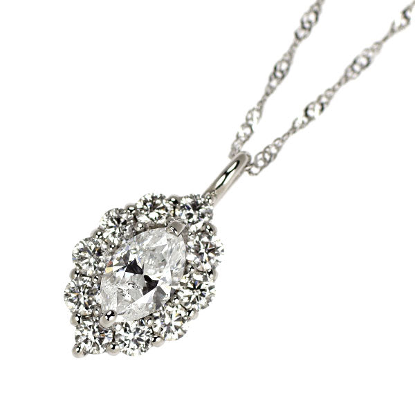 Pt900/ Pt850 ダイヤモンド  ペンダントネックレス 0.30ct D0.35ct