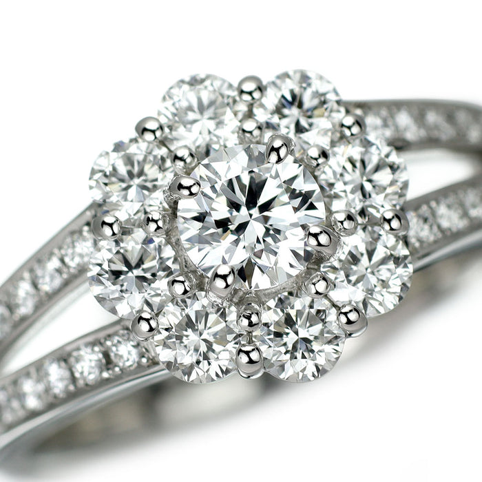 Pt950 GIA鑑定書付 最高級ダイヤモンド リング 0.30ct D IF 3EX D0.74ct