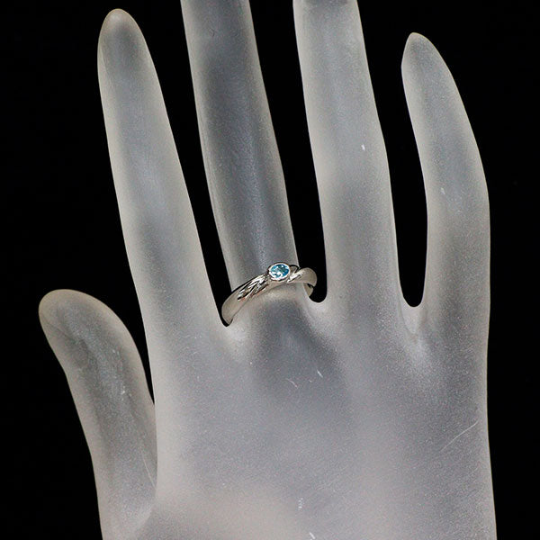 Pt900 パライバトルマリン リング 0.18ct