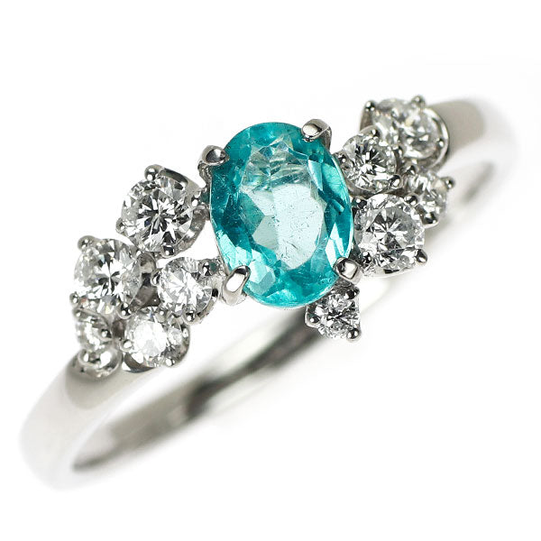 Pt900 アパタイト ダイヤモンド リング 0.64ct D0.45ct