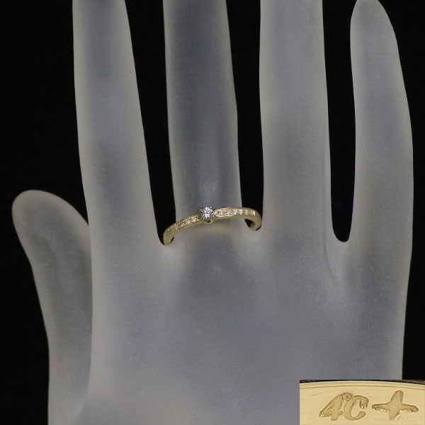 4℃プレジェンス K18YG ダイヤモンド リング 0.126ct