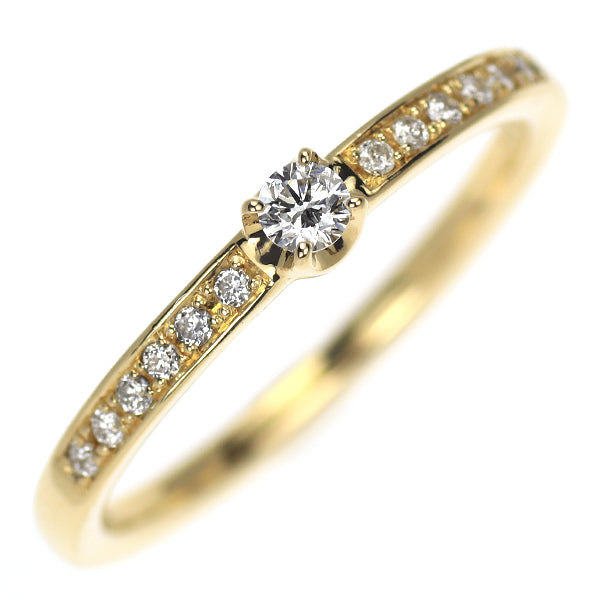 4℃プレジェンス K18YG ダイヤモンド リング 0.126ct
