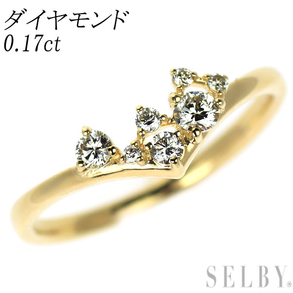 K18YG ダイヤモンド リング 0.17ct