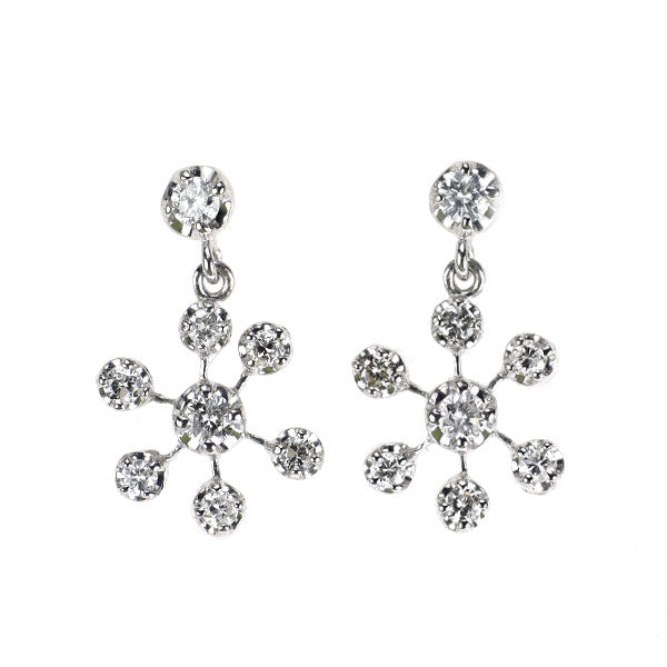 K18WG ダイヤモンド ピアス 0.30ct