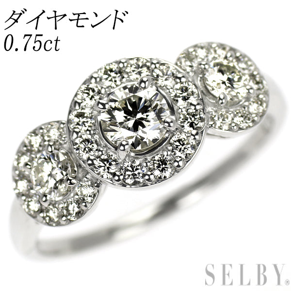 Pt950 ダイヤモンド リング 0.75ct