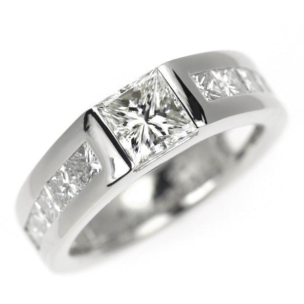 Pt900 プリンセスカット ダイヤモンド リング 1.028ct D1.02ct