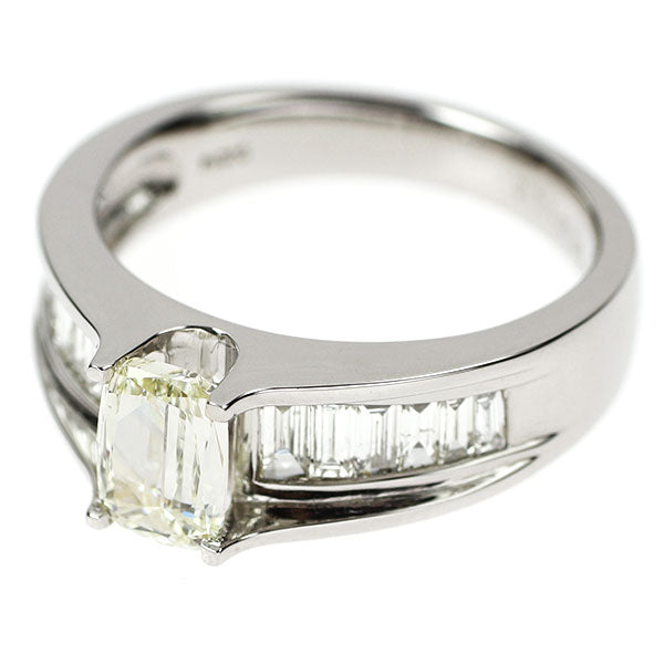 Pt900 クリスカット ダイヤモンド リング 0.712ct M VS1 D0.52ct