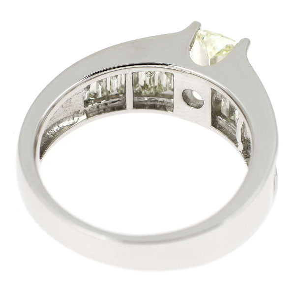 Pt900 クリスカット ダイヤモンド リング 0.712ct M VS1 D0.52ct