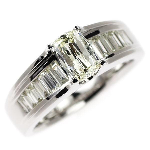 Pt900 クリスカット ダイヤモンド リング 0.712ct M VS1 D0.52ct