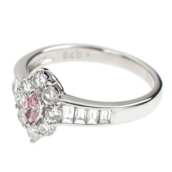 希少 Pt900 天然ピンクダイヤモンド リング 0.141ct FP I1 D0.79ct