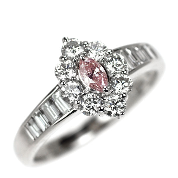 希少 Pt900 天然ピンクダイヤモンド リング 0.141ct FP I1 D0.79ct