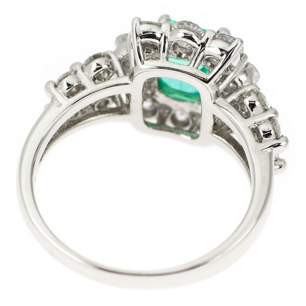 Pt950 エメラルド ダイヤモンド リング 1.22ct D1.18ct