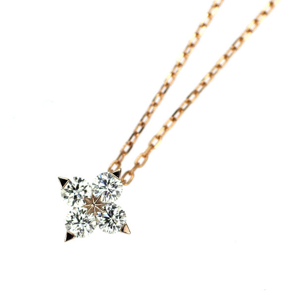 スタージュエリー K18PG ダイヤモンド ペンダントネックレス 0.13ct