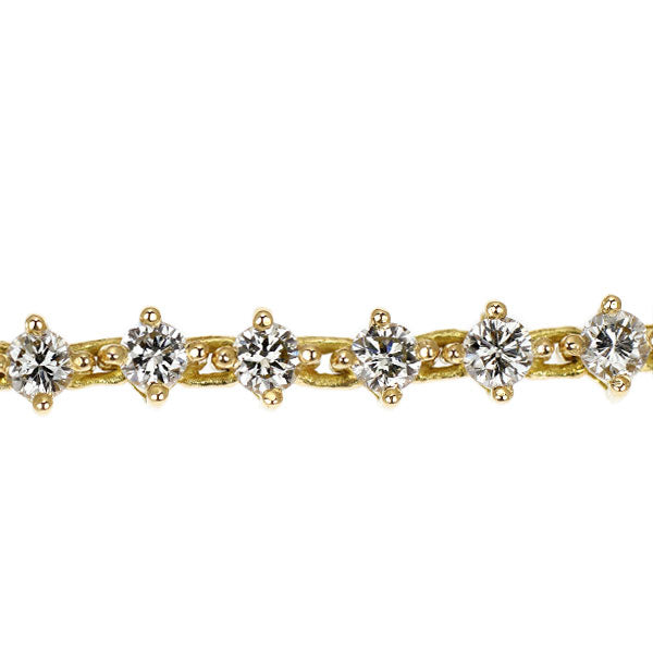 K18YG ダイヤモンド テニス ブレスレット 2.12ct