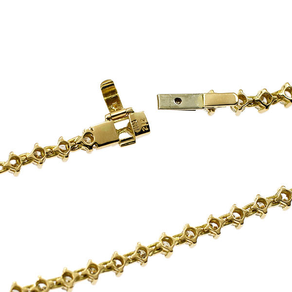 K18YG ダイヤモンド テニス ブレスレット 2.12ct