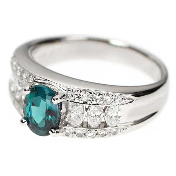 希少 Pt900 ブラジル産 アレキサンドライト ダイヤモンド リング 0.983ct D0.60ct