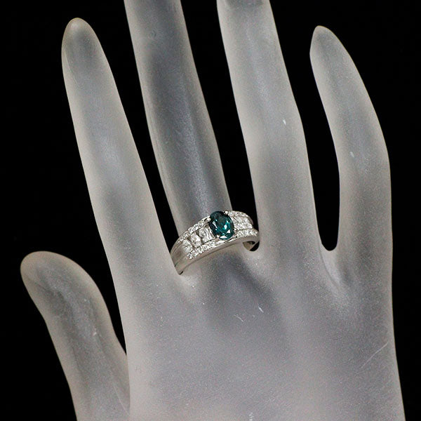 希少 Pt900 ブラジル産 アレキサンドライト ダイヤモンド リング 0.983ct D0.60ct