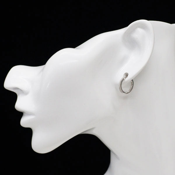 K18WG ダイヤモンド フープピアス 0.30ct