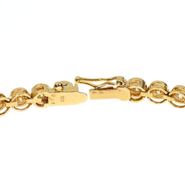 K18YG ダイヤモンド テニス ブレスレット 2.14ct