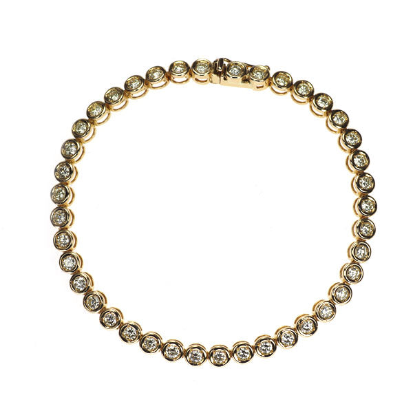 K18YG ダイヤモンド テニス ブレスレット 2.14ct