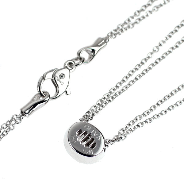 K18WG ダイヤモンド ペンダントネックレス 0.40ct