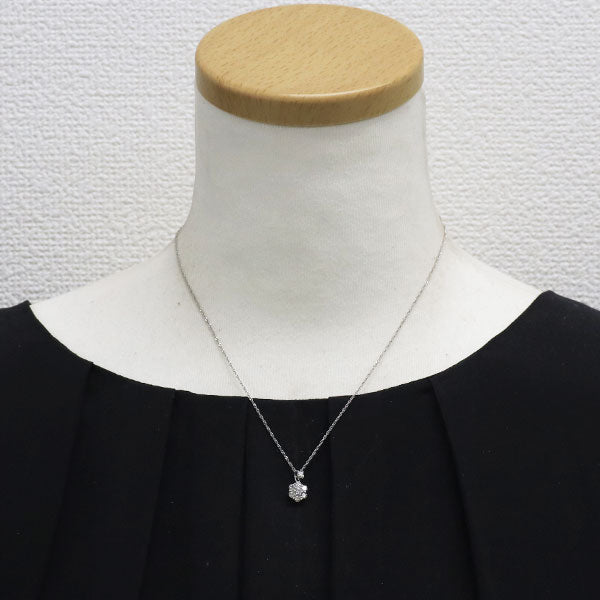 Pt900/ Pt850 ダイヤモンド ペンダントネックレス 0.50ct フラワー